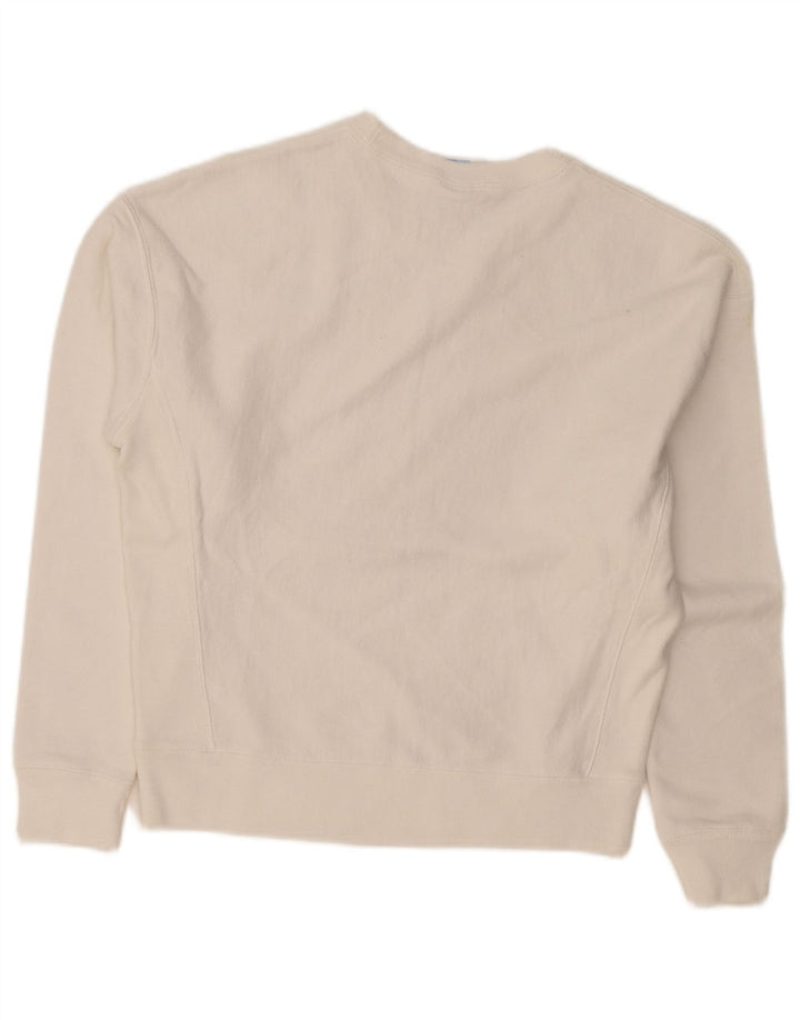 Champion Damen-Sweatshirt-Pullover, UK 14, mittelweiße Baumwolle