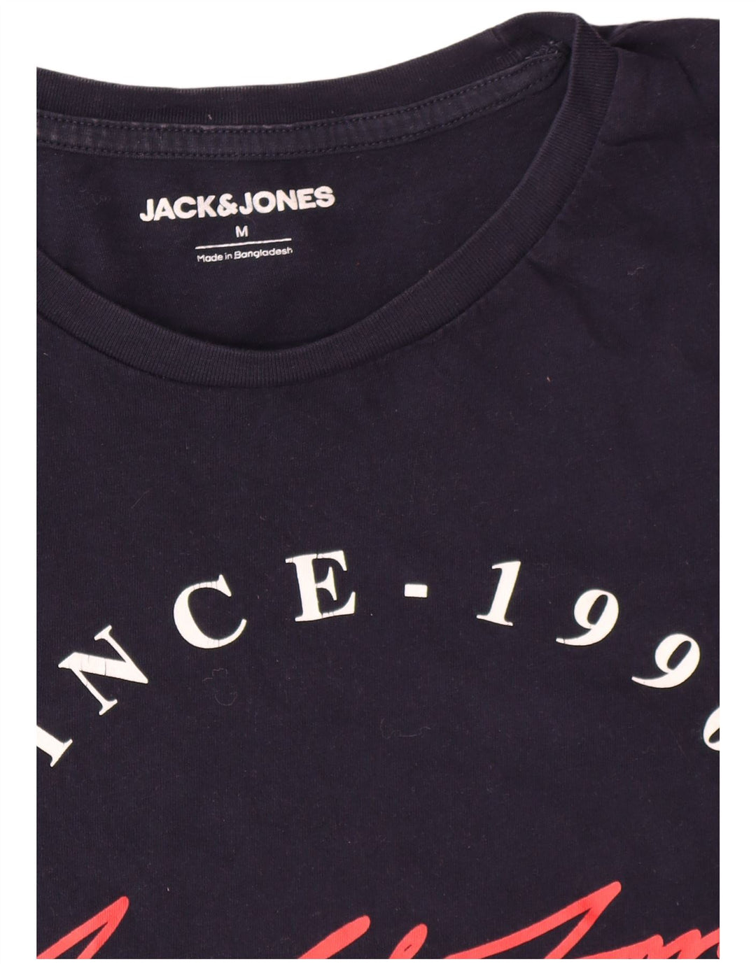 Jack & Jones Herren-T-Shirt mit Grafik, mittlere Marineblau-Baumwolle