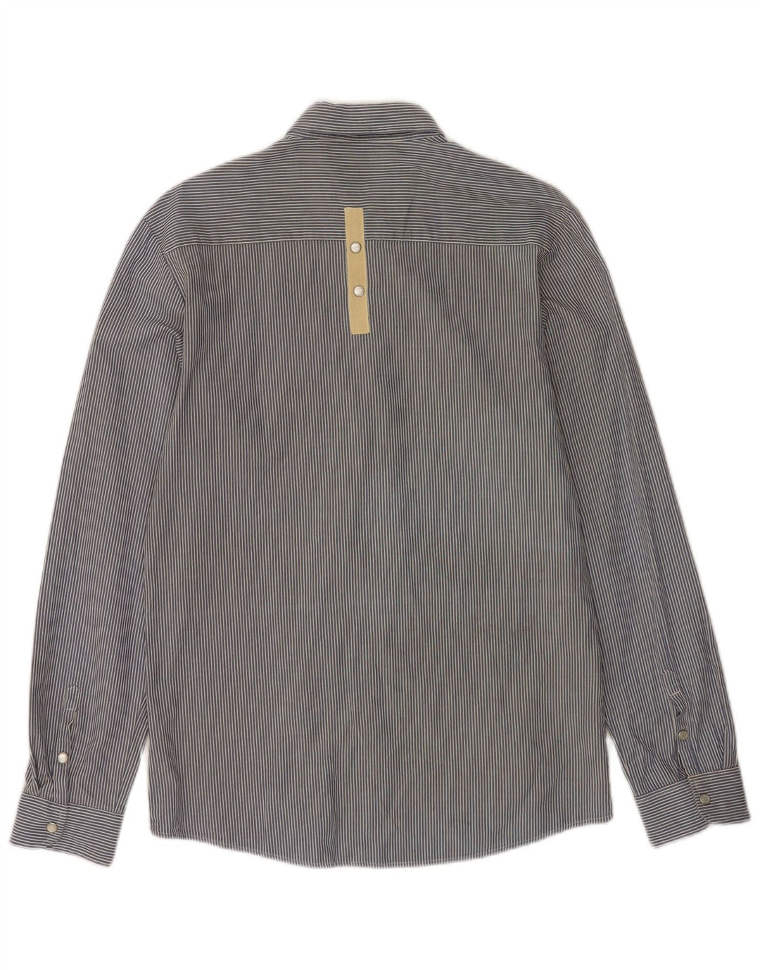 Quiksilver Herren-Hemd, klein, blaue Nadelstreifen-Baumwolle
