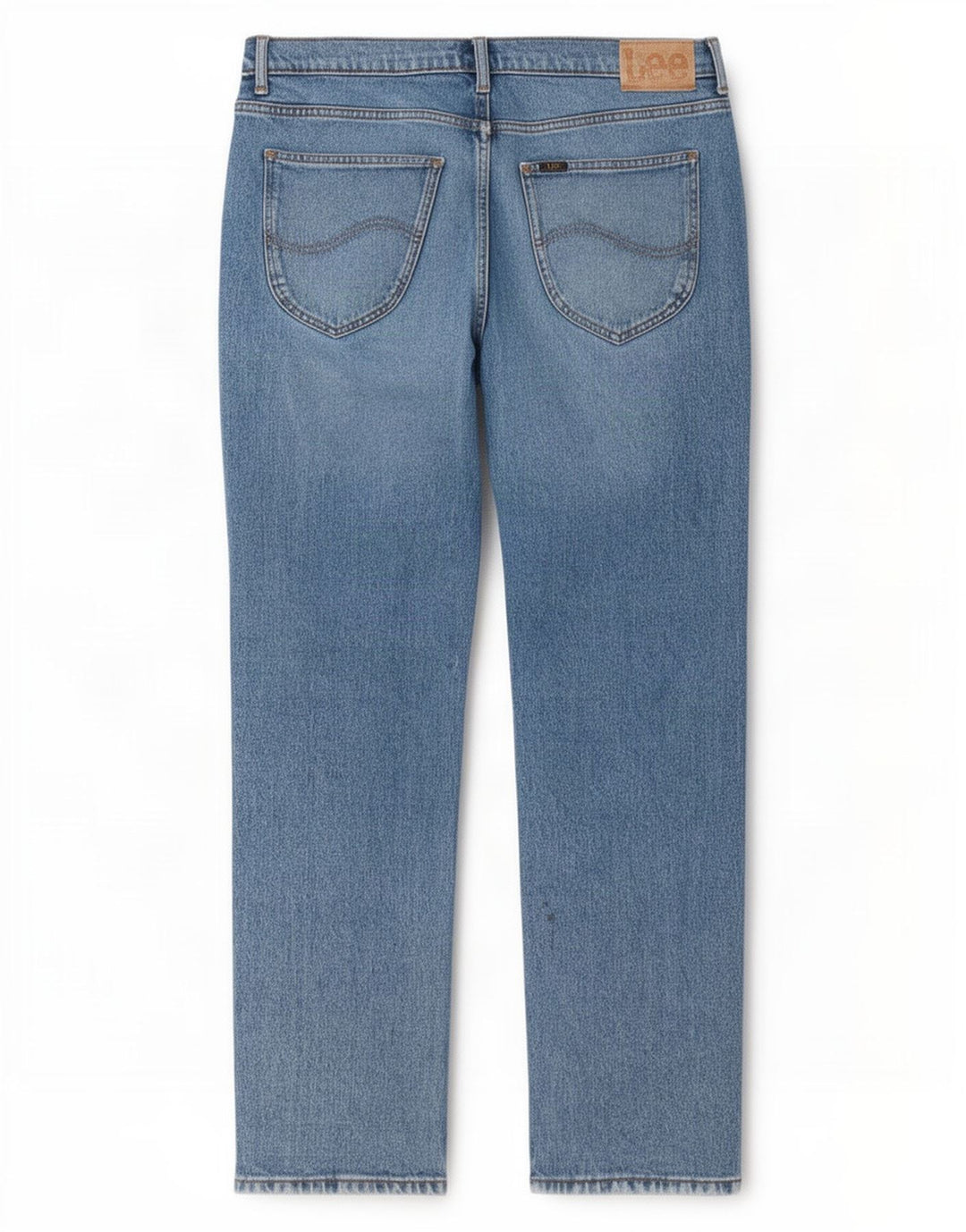 Lee Herren West Straight Jeans W34 L32 Blaue Baumwolle