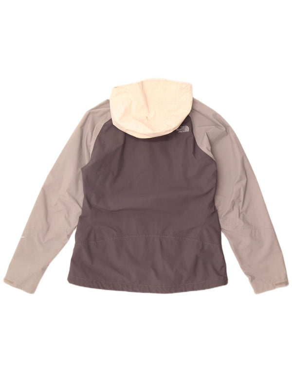 The North Face Damen-Regenjacke mit Kapuze, UK 16, Large, graues Colourblock-Nylon
