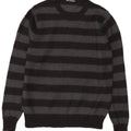 Marks & Spencer Herren Autograph Pullover mit Reißverschluss, Mittelschwarz gestreift