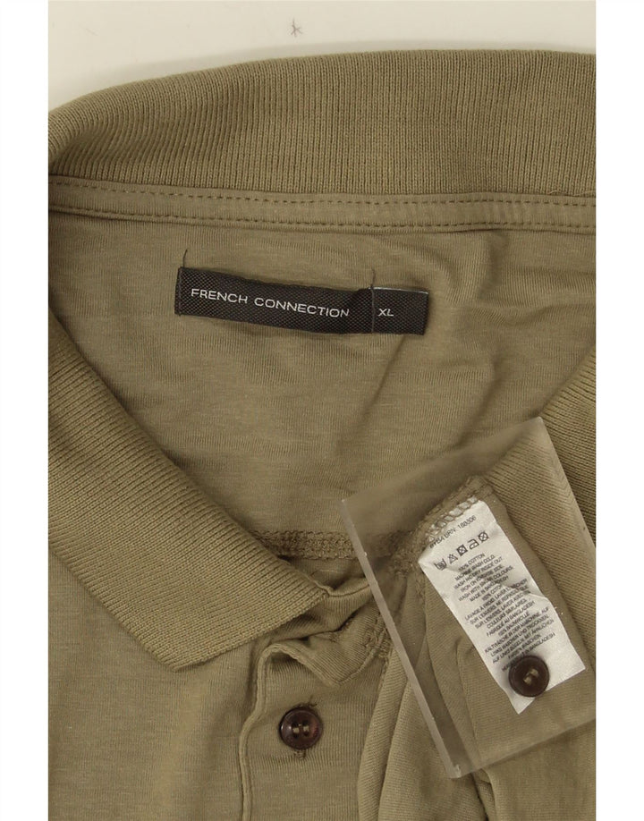 French Connection Herren-Poloshirt XL, Khaki, Baumwolle