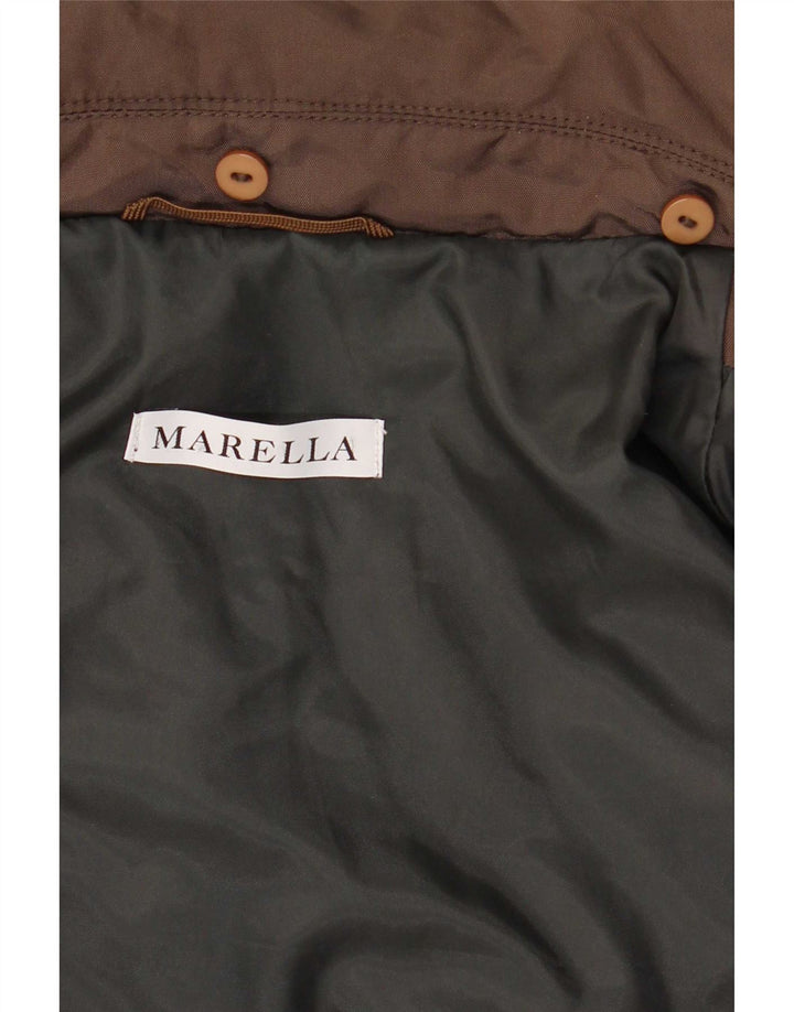 Marella Damen Wattierte Jacke UK 14 Large Braun Polyamid