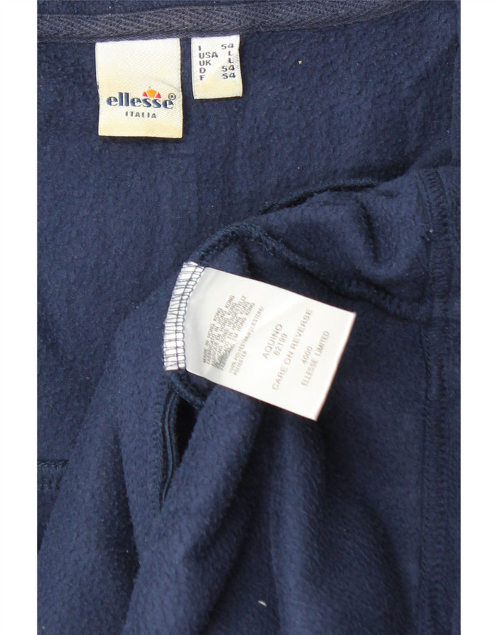 Ellesse Herren Fleecejacke UK 40 Large Marineblau Polyester