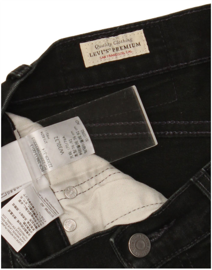 Levi's Herren Slim Jeans W30 L29 Schwarze Baumwolle