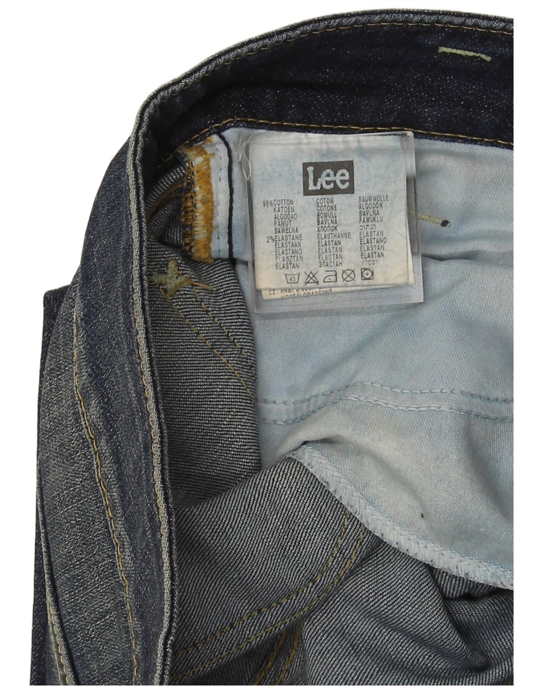 Lee Damen Leola Bootcut Jeans W28 L32 Marineblau Baumwolle