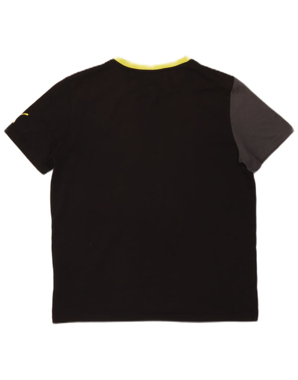 Puma Grafik-T-Shirt für Jungen, 15–16 Jahre, schwarzes Farbblock-Polyester