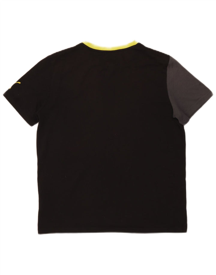 Puma Grafik-T-Shirt für Jungen, 15–16 Jahre, schwarzes Farbblock-Polyester