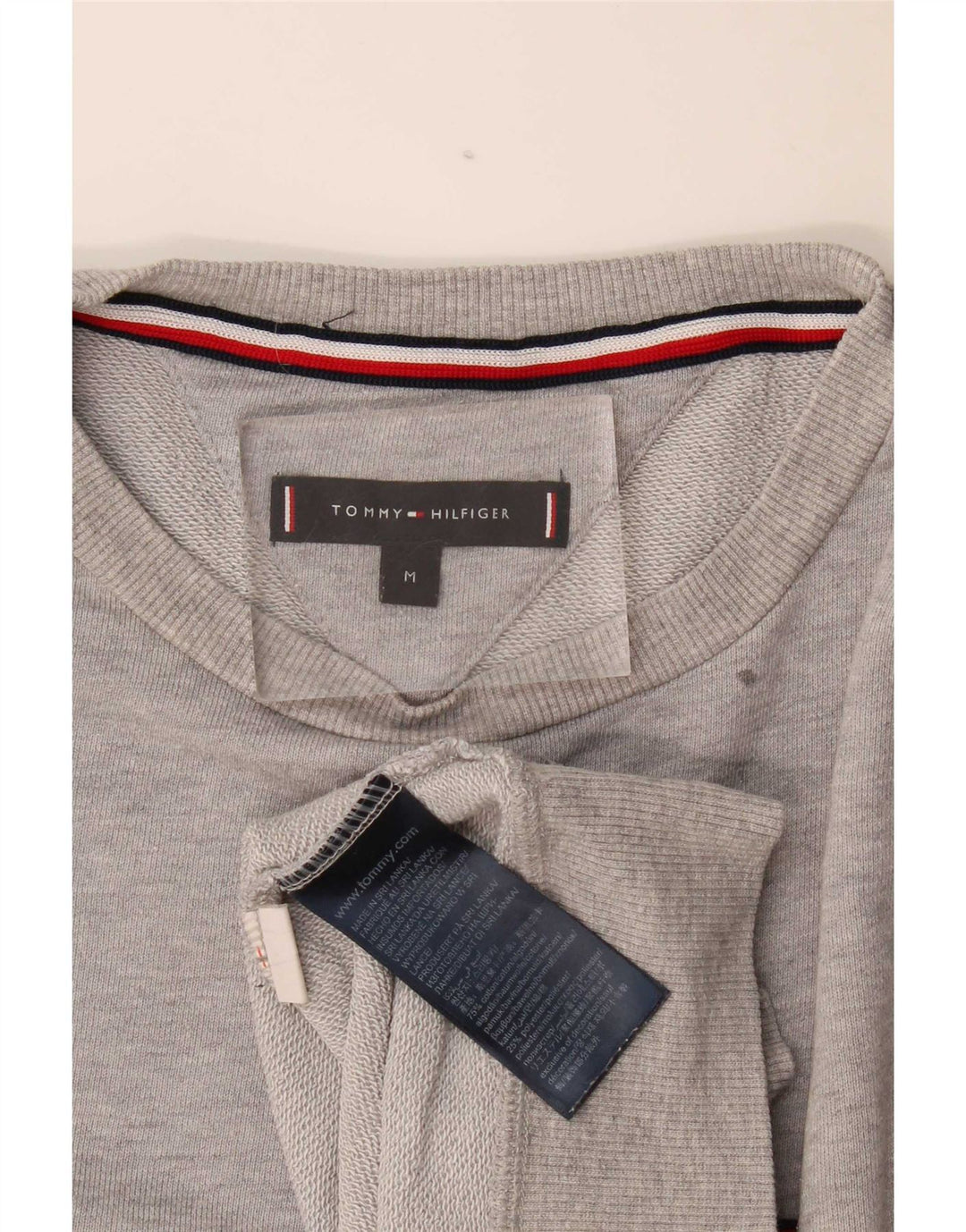Tommy Hilfiger Herren-Sweatshirt mit Grafik, Mittelgrau, Farbblock