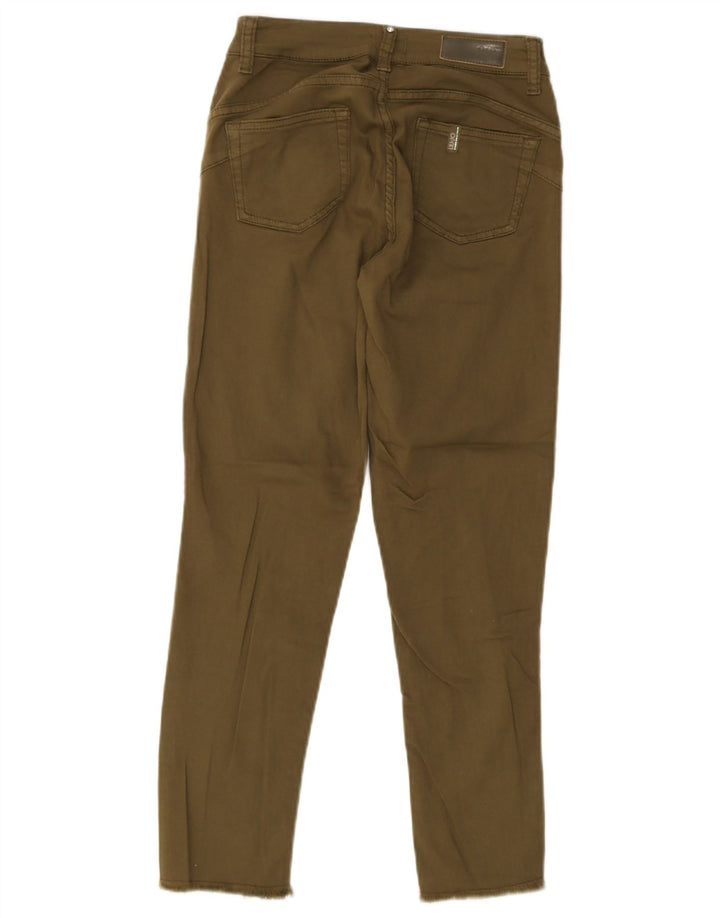 Liu Jo Damen Slim Jeans W27 L25 Khaki Baumwolle