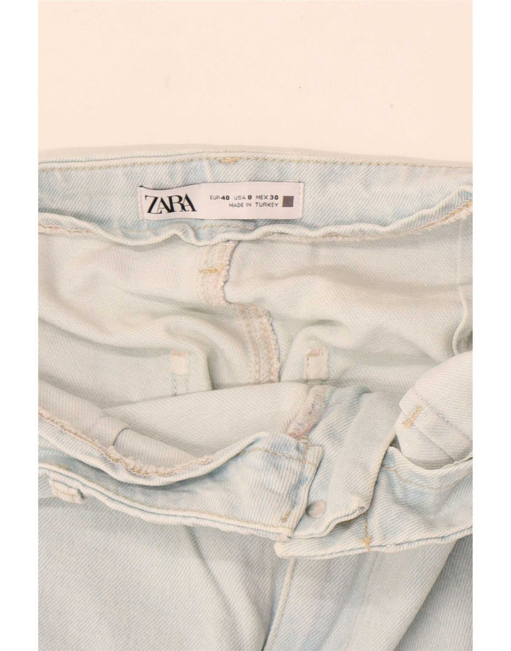 Zara Damen-Jeans mit weitem Bein, EU 40, mittelgroß, W30, L26, Blau