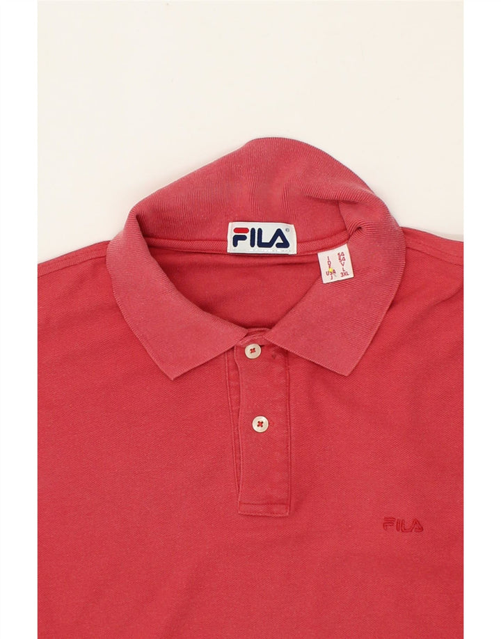 FILA Mens Polo Shirt IT 54 XL Red Cotton Vintage Fila and Second-Hand Fila from Messina Hembry 