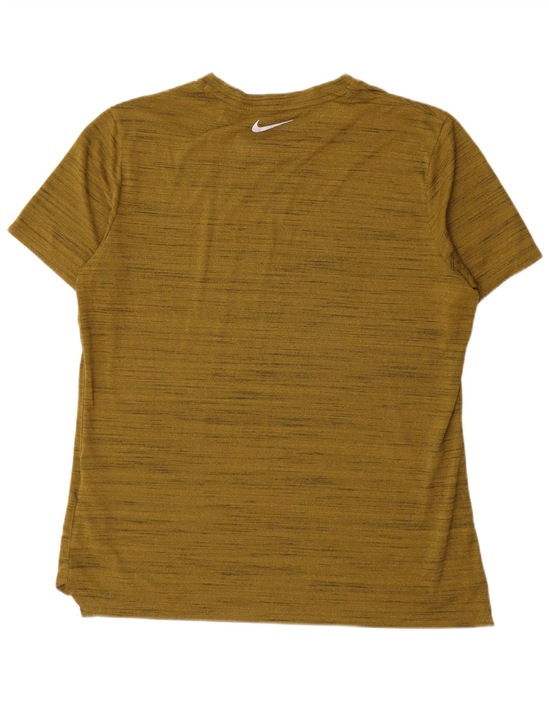 NIKE Herren Dri Fit T-Shirt-Oberteil, großes, khakimeliertes Polyester