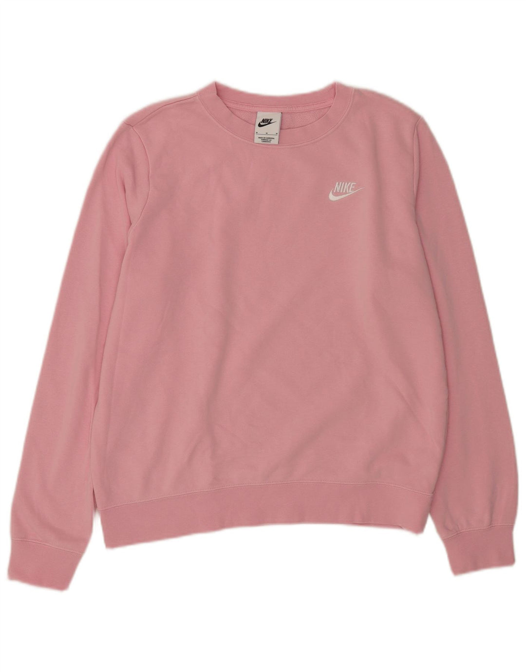 Nike Damen Sweatshirt Pullover UK 14 Mittelrosa Baumwolle