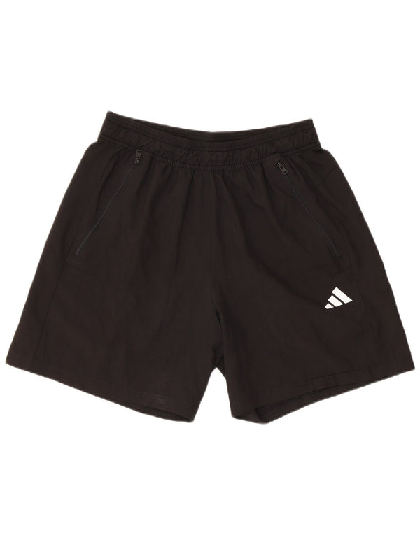 Adidas Damen Sportshorts mit normaler Passform, UK 14, mittelschwarz, Polyester, Sport