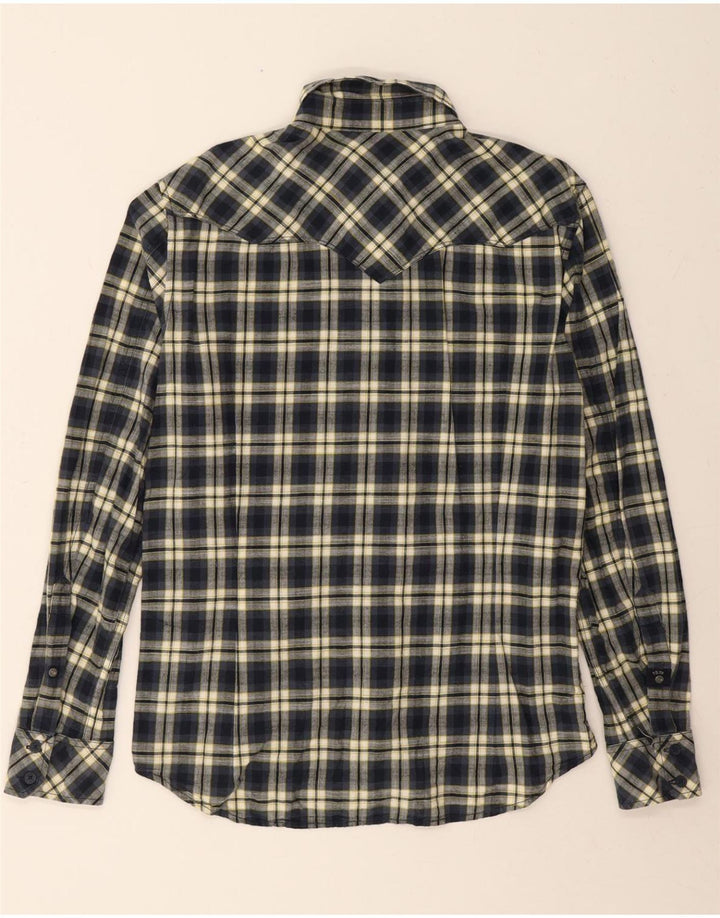 DIESEL Mens Flannel Shirt Large Navy Blue Check Cotton Vintage Diesel and Second-Hand Diesel from Messina Hembry 