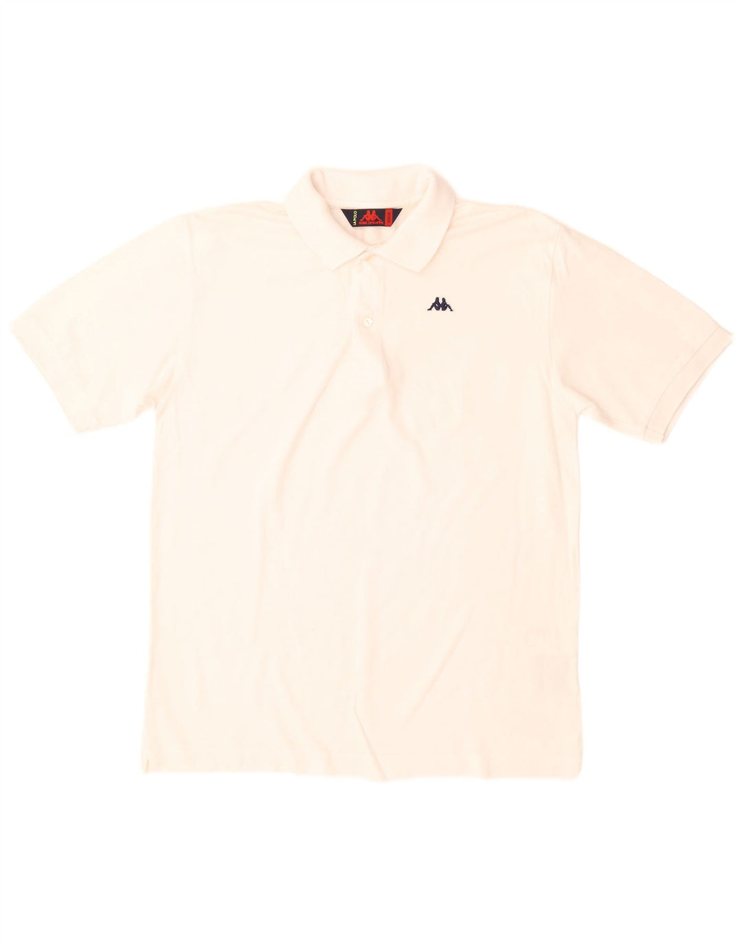 Kappa Herren-Poloshirt aus mittelweißer Baumwolle