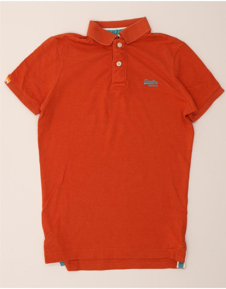 SUPERDRY Herren-Poloshirt aus mitteloranger Baumwolle