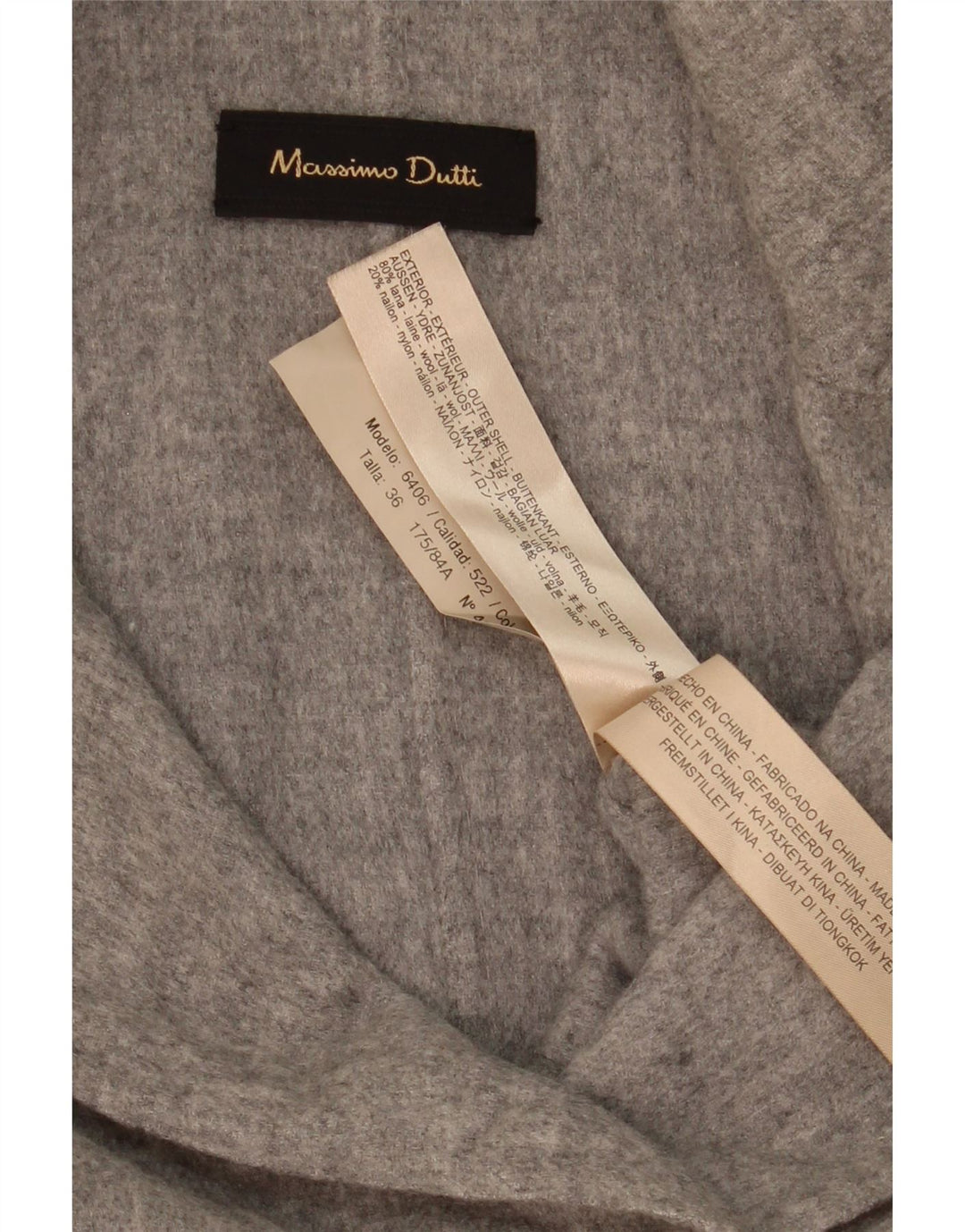 Massimo Dutti Damen zweireihige übergroße Blazerjacke EU 36 XS Grau