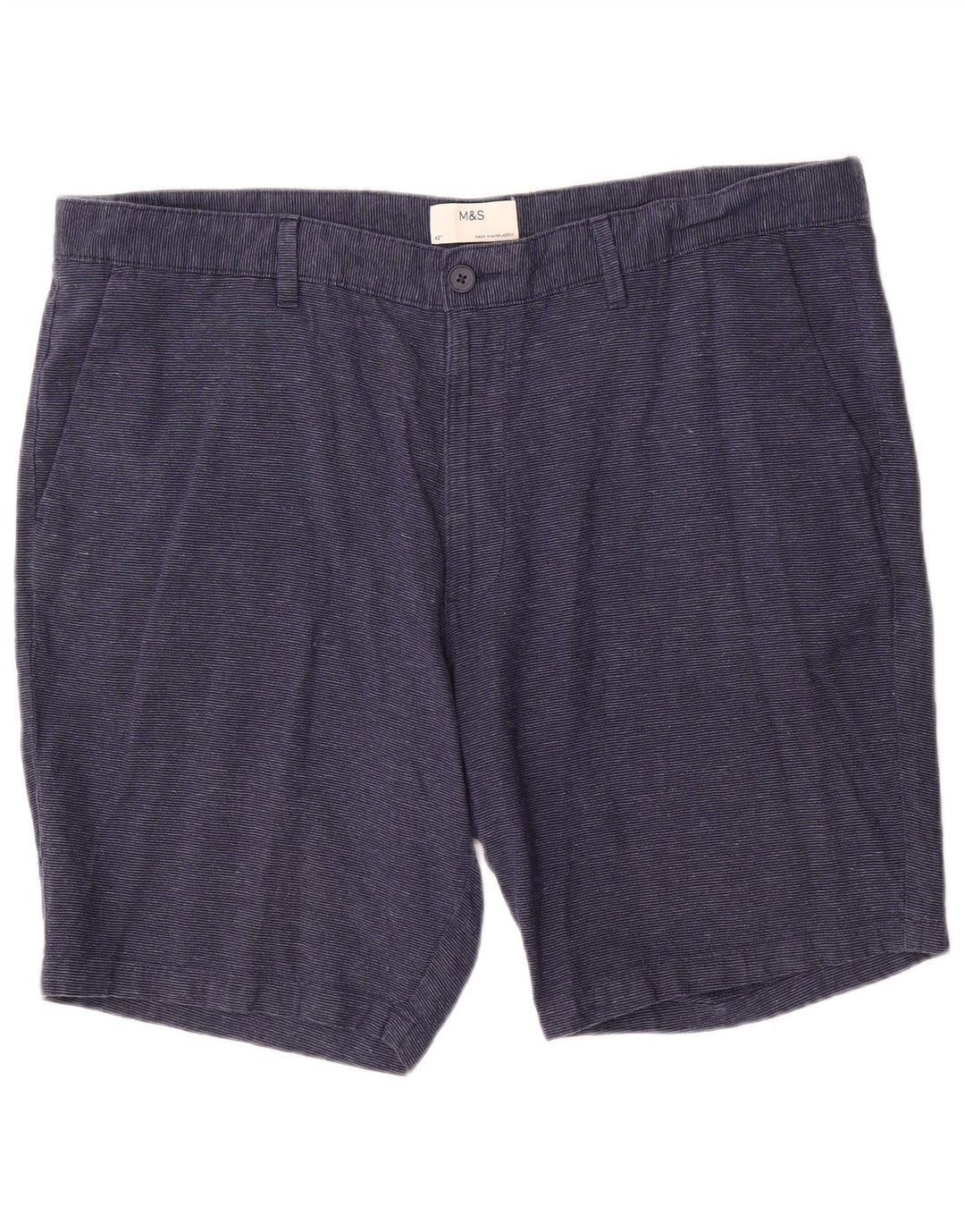 Marks & Spencer Herren Chinoshorts W42 2XL Blaues Leinen