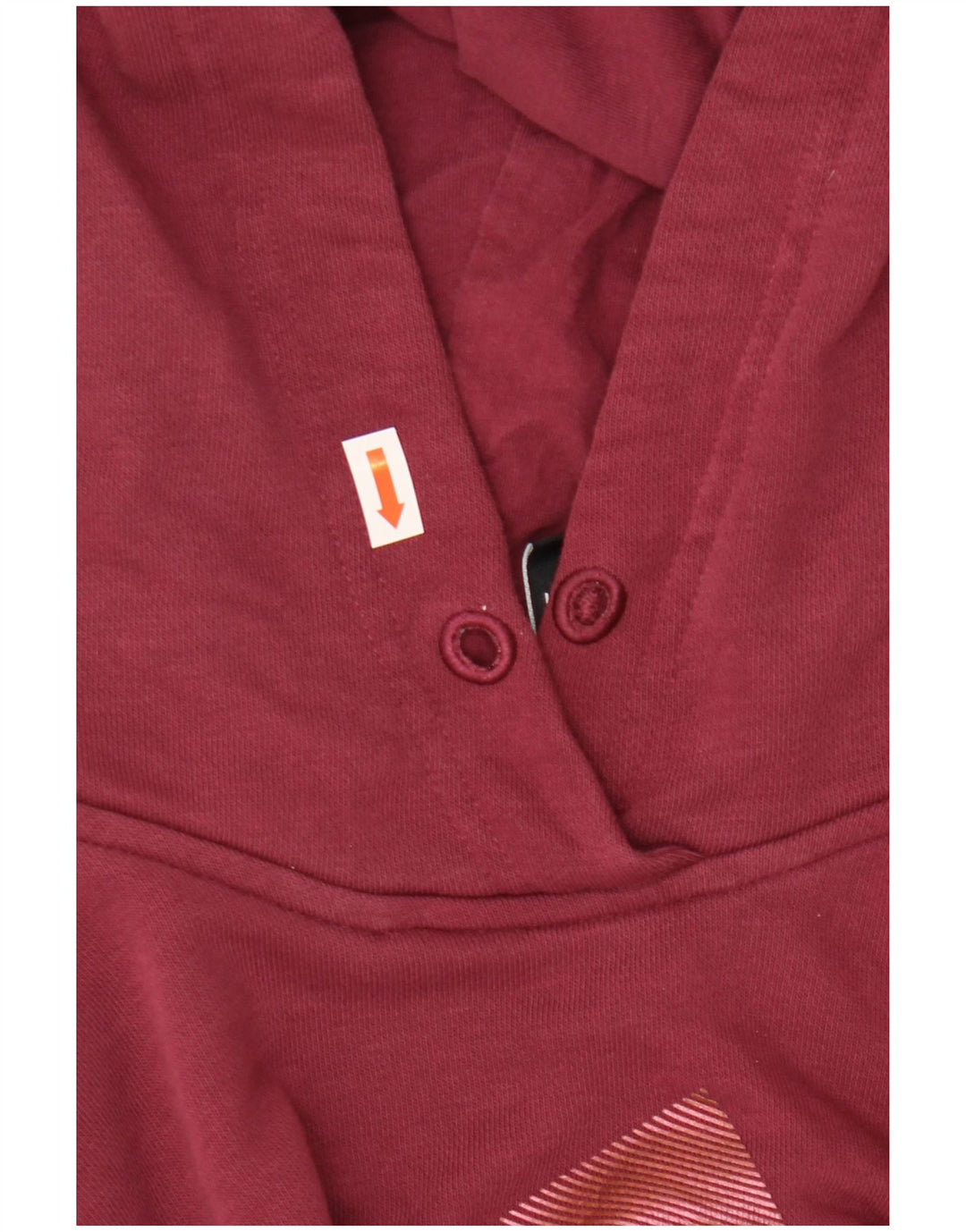 ADIDAS Damen Oversize Crop Graphic Hoodie Pullover UK 8/10 Small Burgund