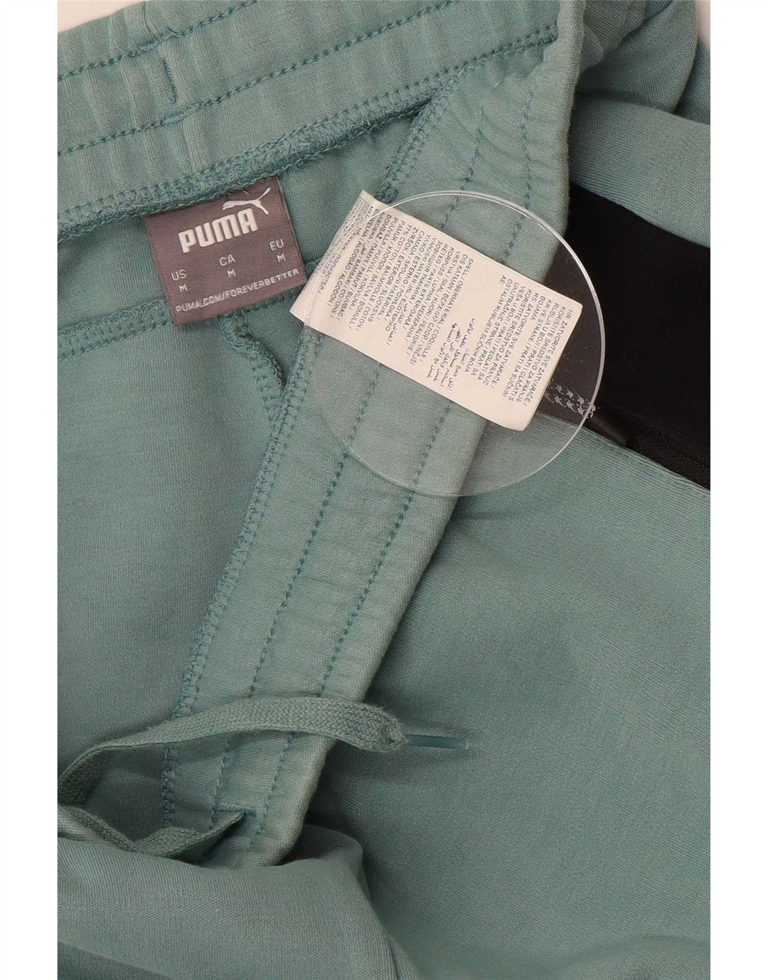 Puma Herren-Trainingshose aus mittelgrüner Colourblock-Baumwolle
