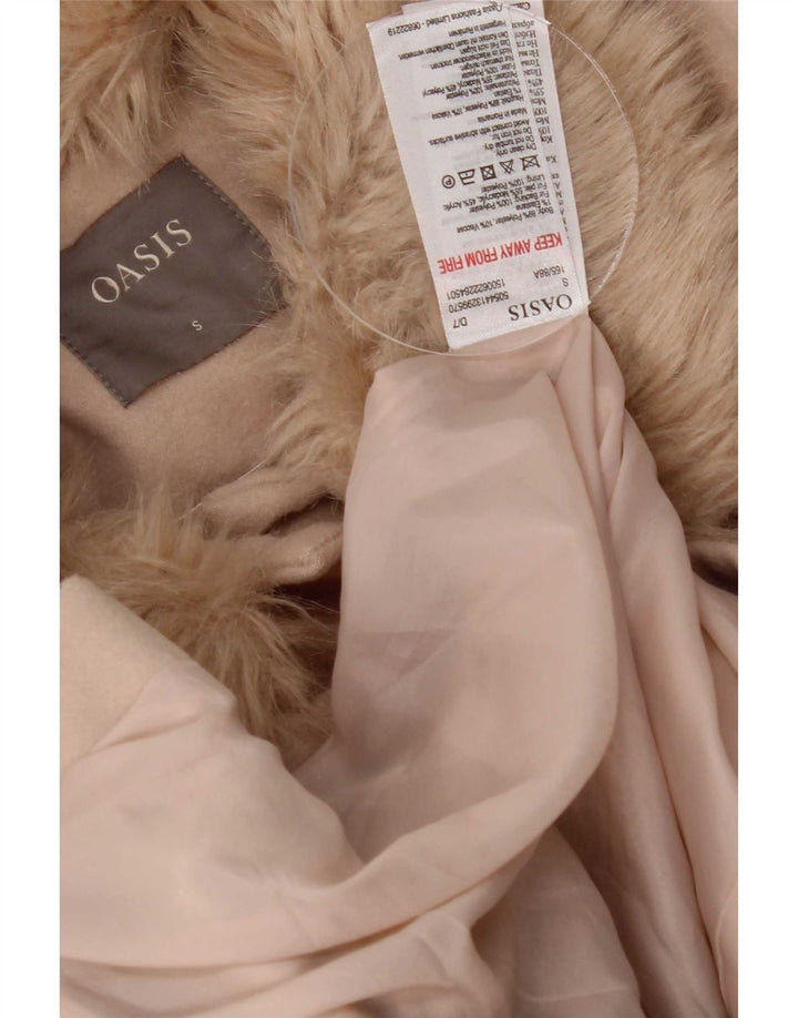Oasis Damenmantel UK 10 Small Beige Polyester