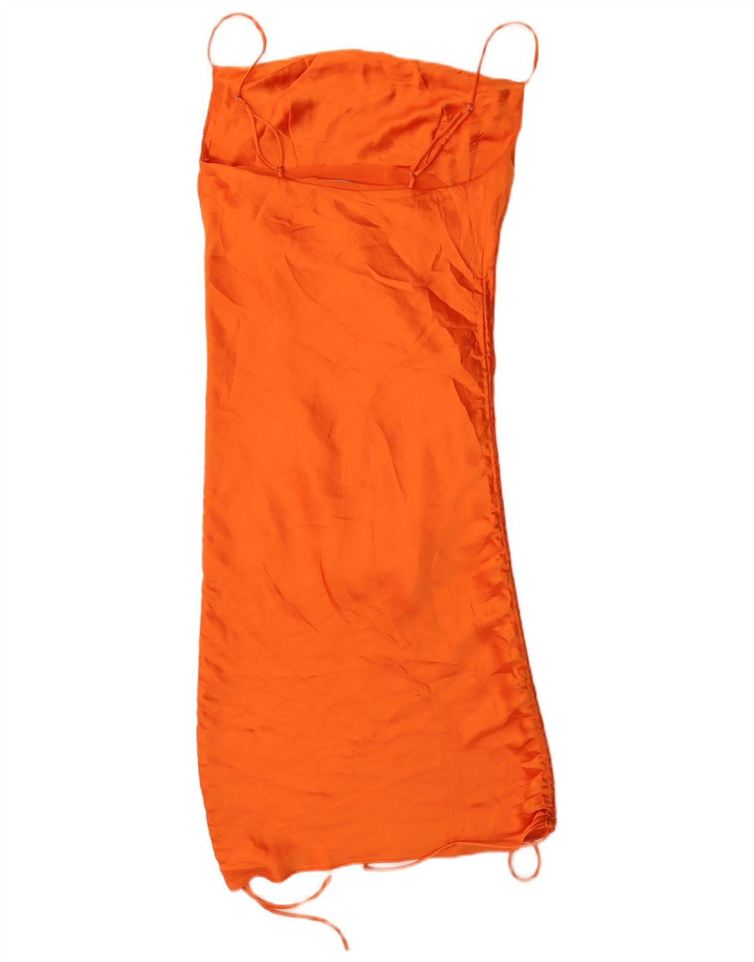 Zara Damen Slip Dress UK 8 Small Orange Polyester