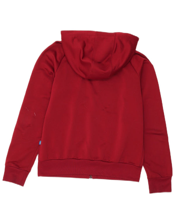 Adidas Damen Zip Hoodie Pullover UK 12 Medium Burgund Polyester