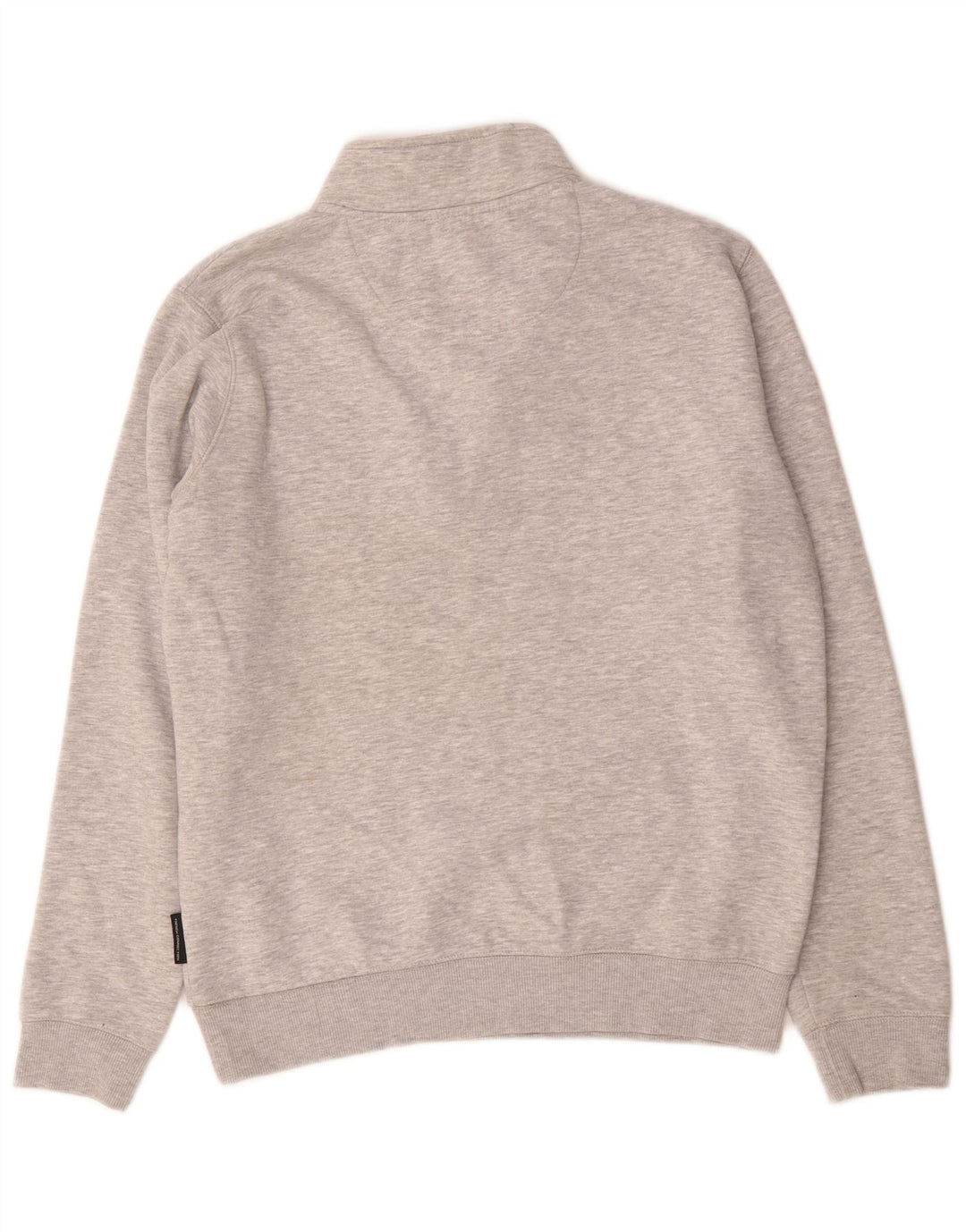 French Connection Herren-Sweatshirt mit Reißverschluss am Hals, Mittelgrau meliert