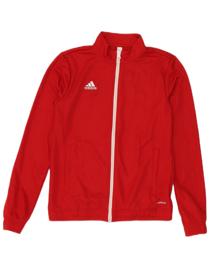 Adidas Damen Aeroready Trainingsanzug Top Jacke UK 8/10 Small Rot Polyester