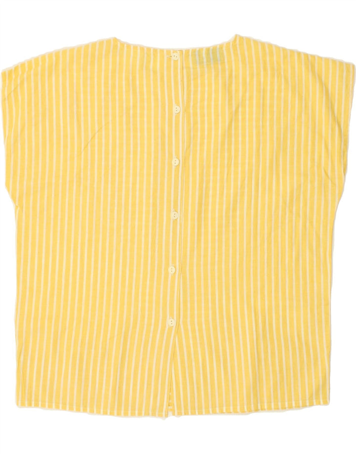 STEFANEL Womens Blouse Top UK 16 Large Yellow Striped Vintage Stefanel and Second-Hand Stefanel from Messina Hembry 