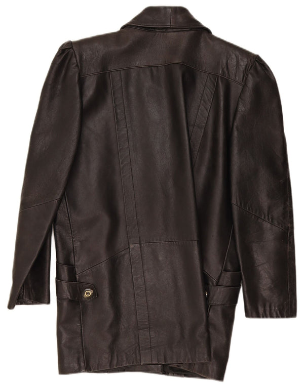 Vintage Damen Lederjacke UK 14 Mittelbraun