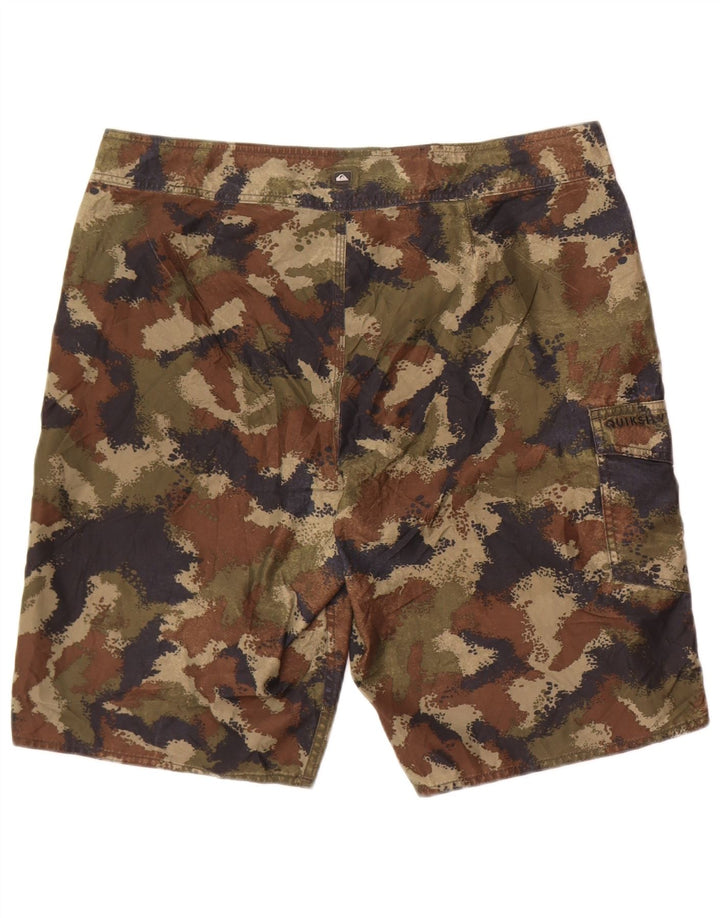 Quiksilver Herren-Badeshorts, groß, Khaki, Camouflage, Polyester