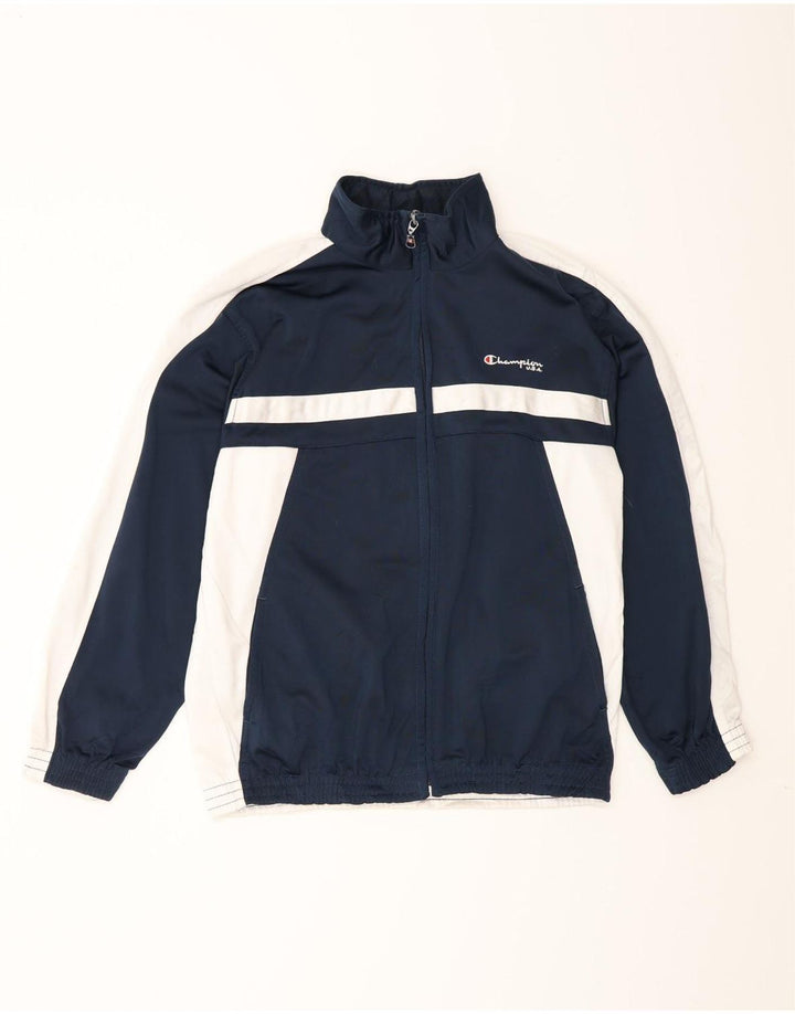Champion-Trainingsjacke für Jungen, 11–12 Jahre, Marineblau, Farbblock