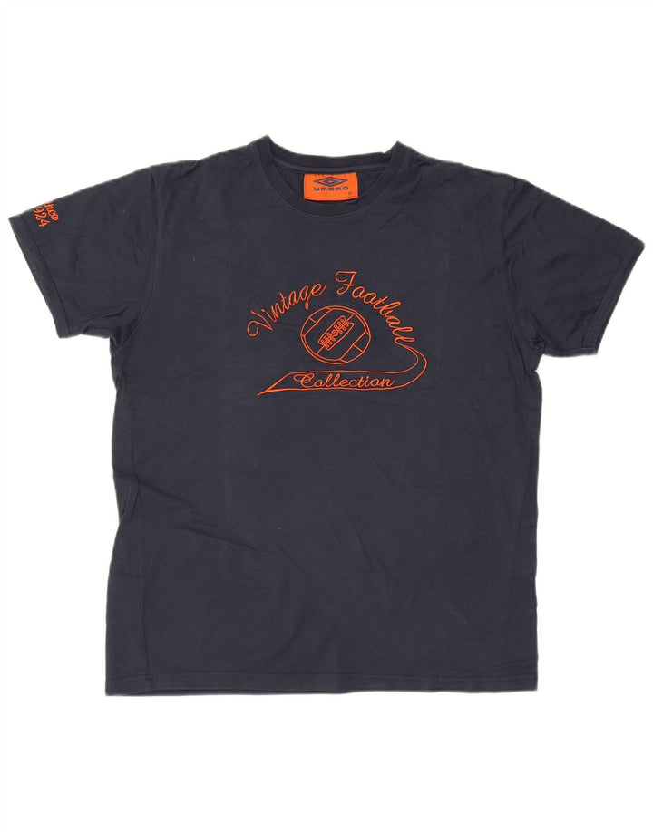 Umbro Herren-T-Shirt mit Grafik, mittlere marineblaue Baumwolle