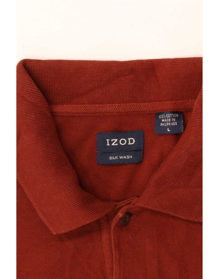 Izod Herren-Poloshirt, große, kastanienbraune Baumwolle