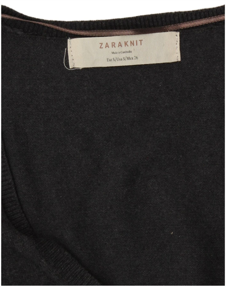 Zara Damen-Cardigan-Pullover UK 10 Small Grau