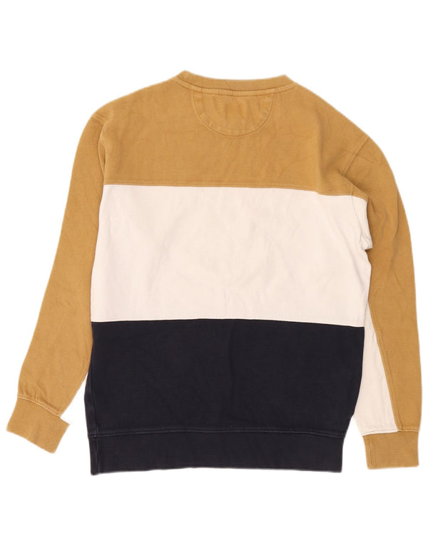 Zara Herren-Sweatshirt-Pullover, mittelgroß, mehrfarbig, Colourblock-Baumwolle