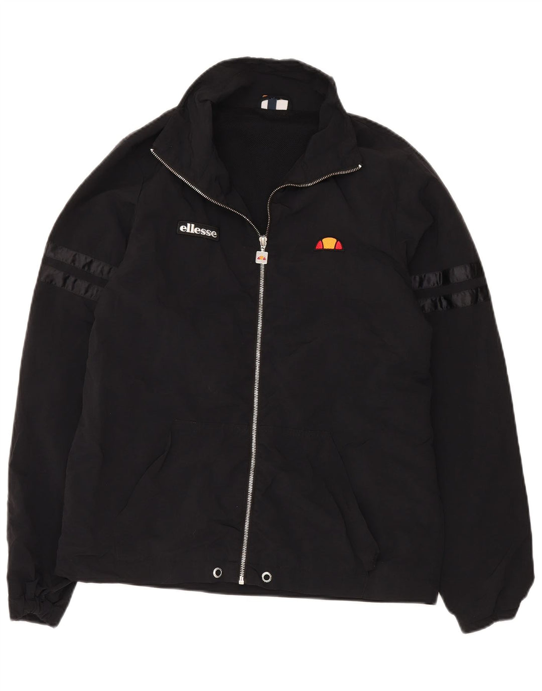 ELLESSE Übergroße Trainingsjacke für Damen, UK 10, Größe S, Schwarz
