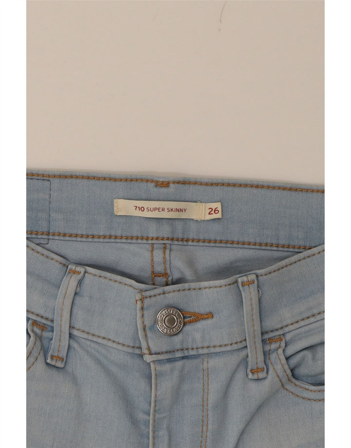 LEVI'S Womens 710 Super Skinny Jeans W26 L30 Blue Vintage Levi's and Second-Hand Levi's from Messina Hembry 