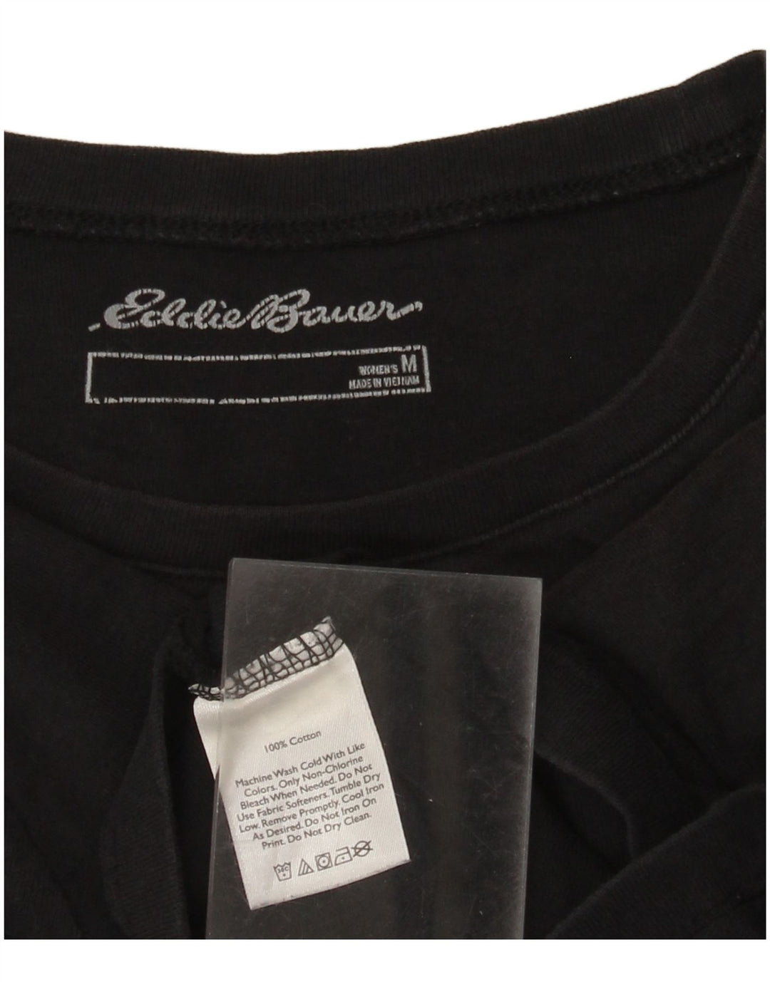 Eddie Bauer Damen T-Shirt Top UK 12 Medium Schwarz