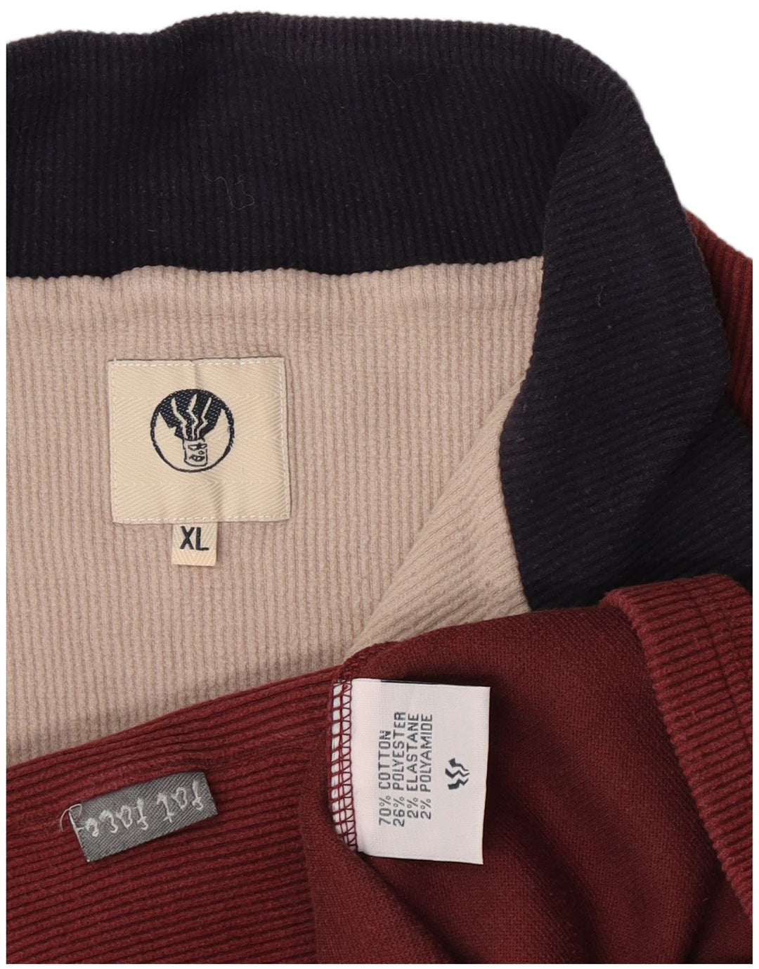 Fat Face Herren-Sweatshirt mit Reißverschluss am Hals, XL, rote Baumwolle