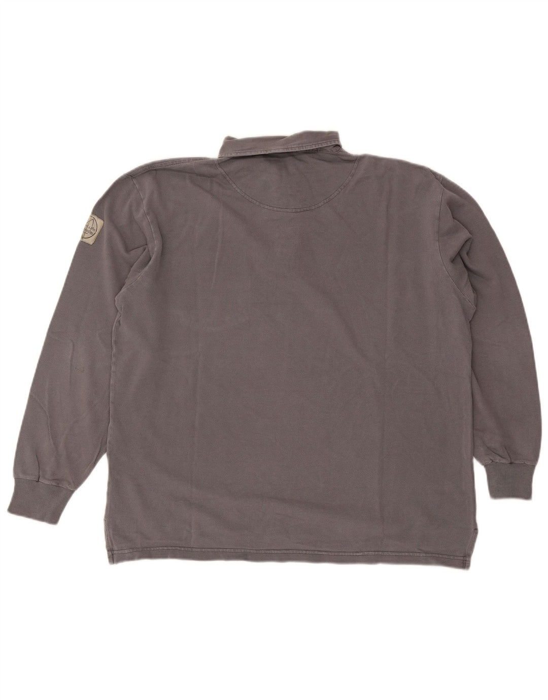 Murphy & Nye Herren Sailmakers Langarm-Poloshirt mit lockerer Passform Mittelgrau
