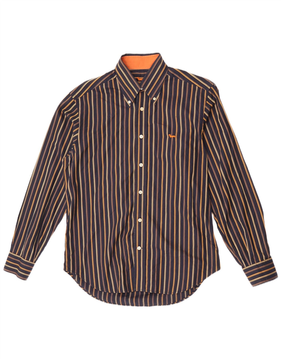 Harmont & Blaine Herrenhemd aus mittelblauer, gestreifter Baumwolle