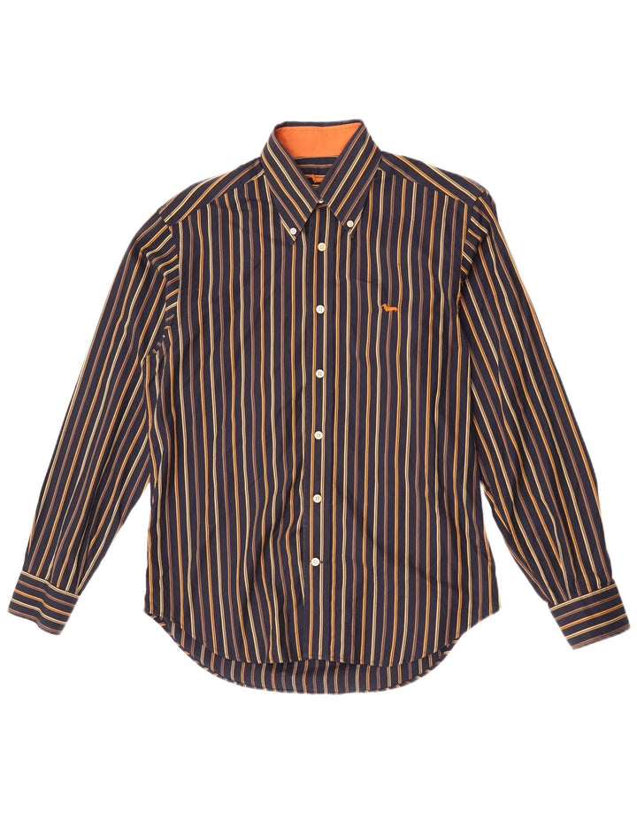 Harmont & Blaine Herrenhemd aus mittelblauer, gestreifter Baumwolle