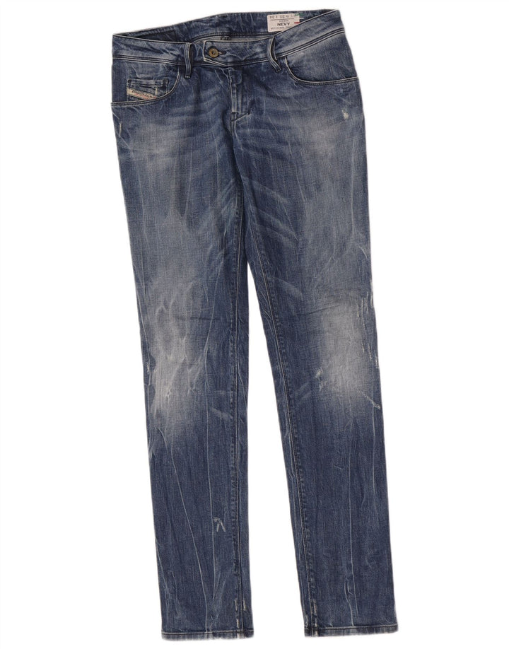 Diesel Damen Nevy Slim Jeans W30 L34 Blaue Baumwolle