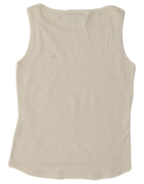 Lacoste Damen-Trägershirt, Größe 40, mittelweiße Baumwolle