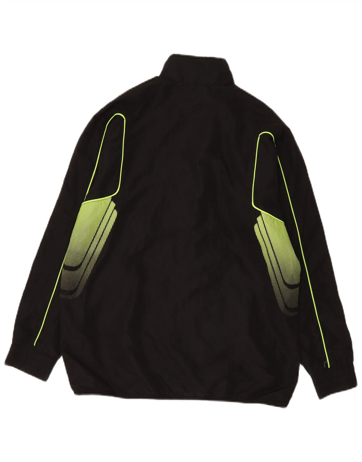 Adidas Jungen Grafik-Trainingsanzug-Top-Jacke, 13–14 Jahre, groß, schwarzes Polyester